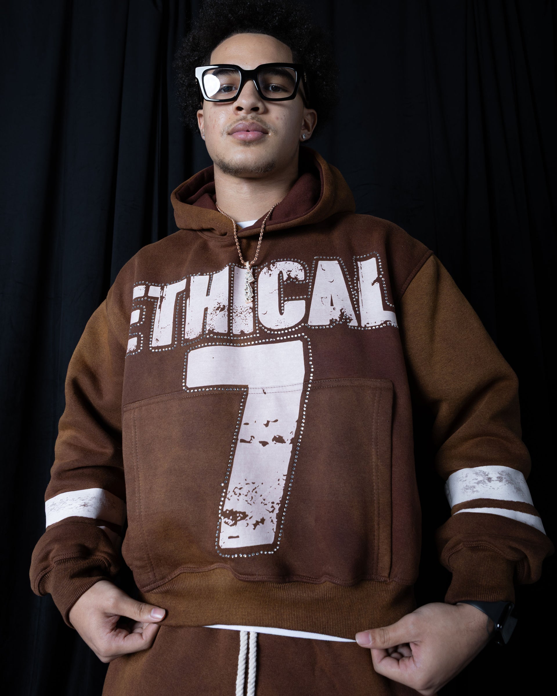 Brown "7" Hoodie Only