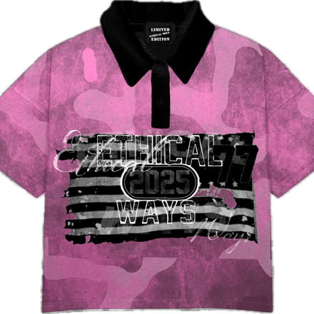 Ethical Pink Camo Polo