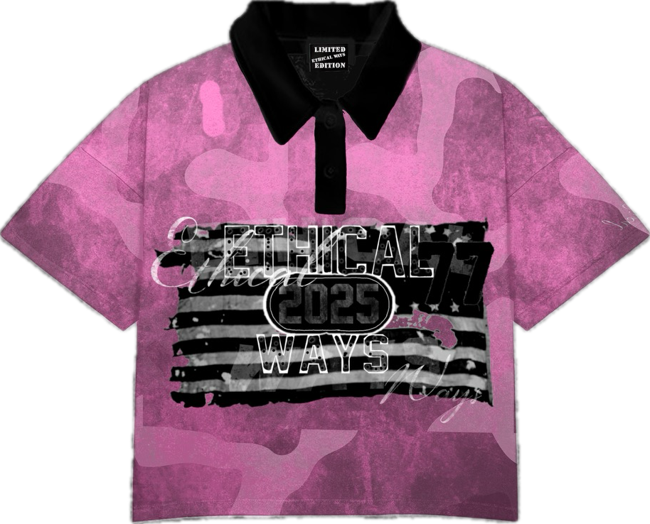 Ethical Pink Camo Polo