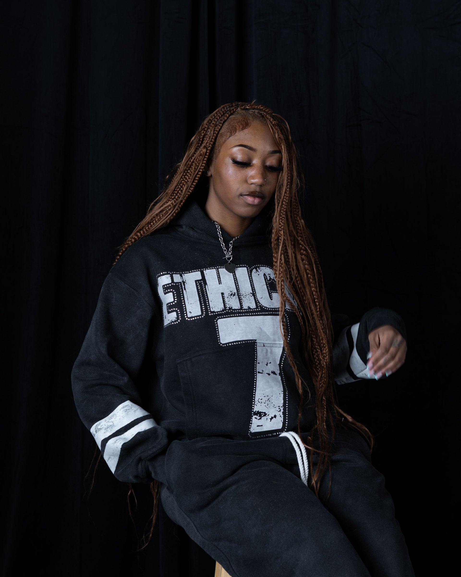 Black "7" Hoodie Only