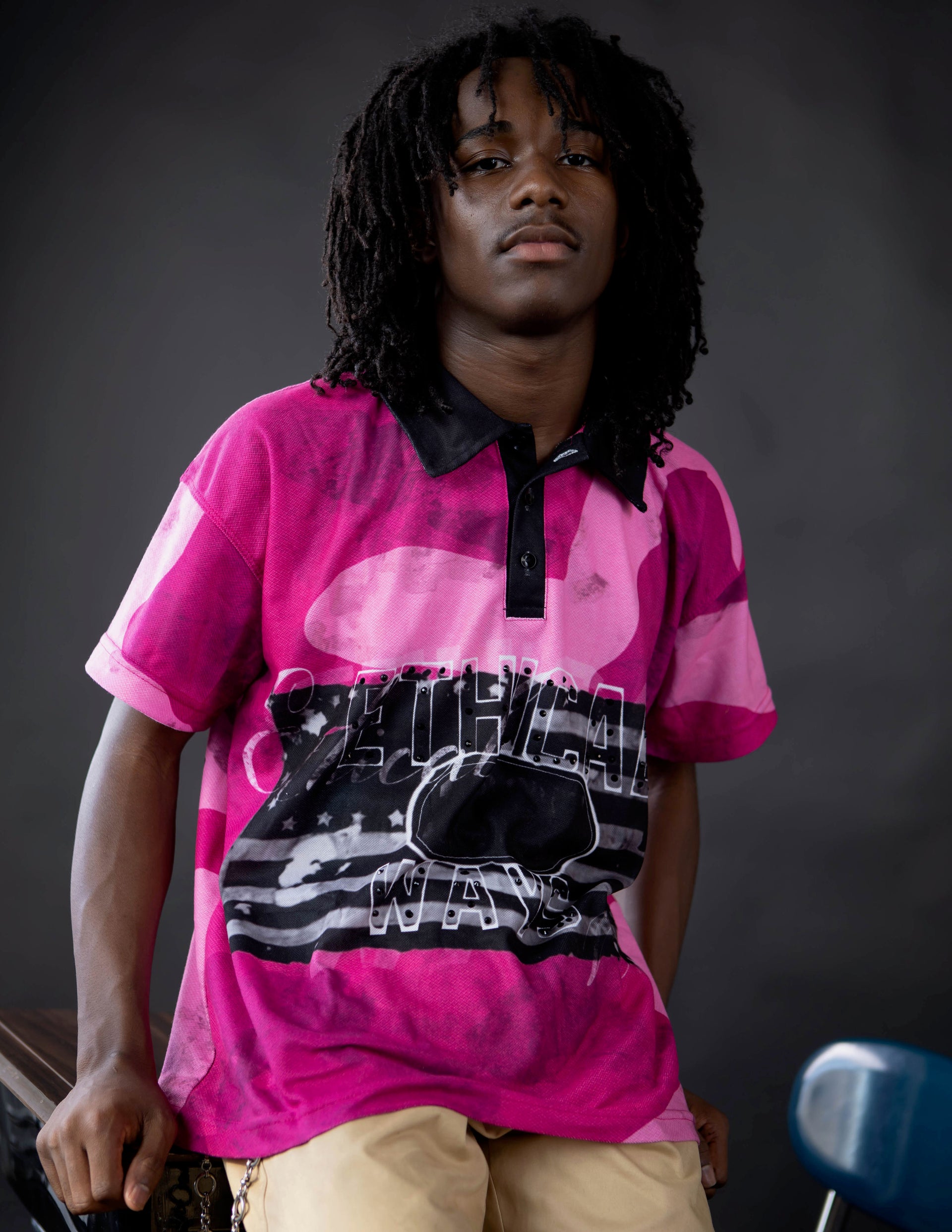 Ethical Pink Camo Polo