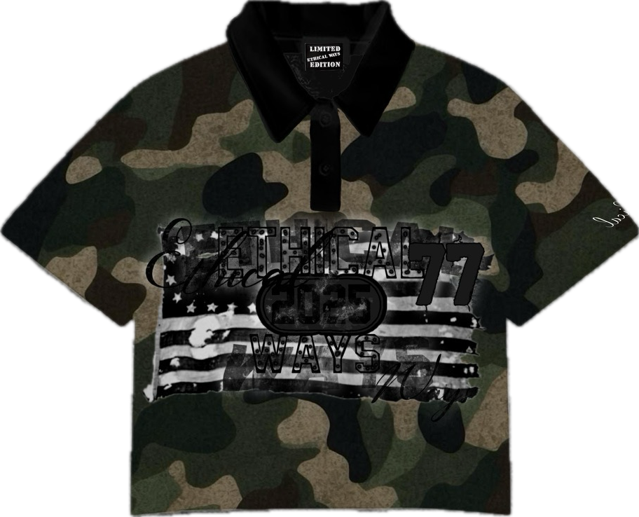 Ethical Green Camo Polo